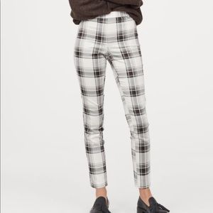H&M plaid pants elastic waist